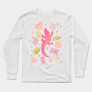 Pink Crocodile Long Sleeve T-Shirt